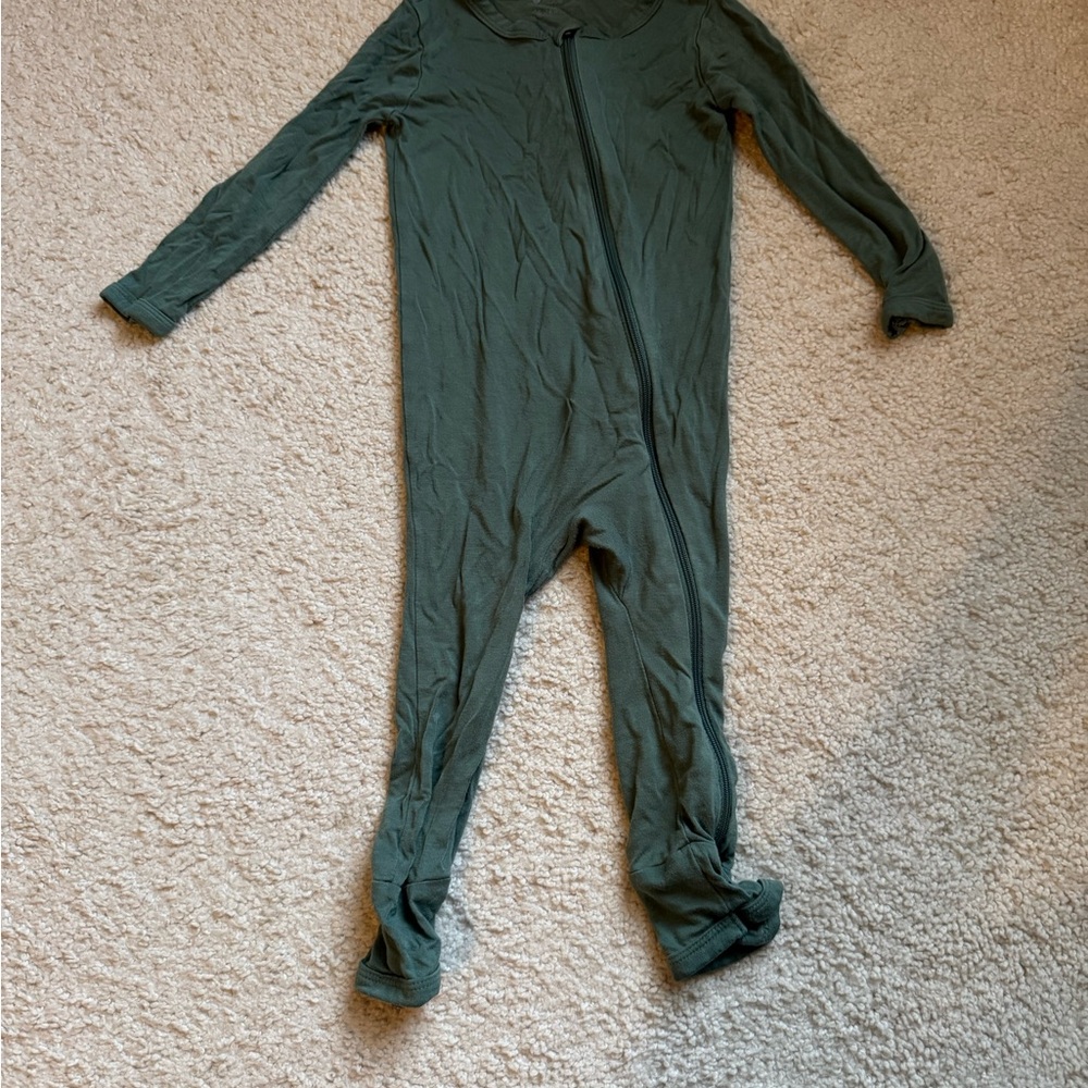 Kyte BABY Green Footies One Piece with Soft Fabric